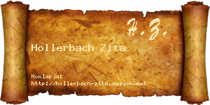 Hollerbach Zita névjegykártya